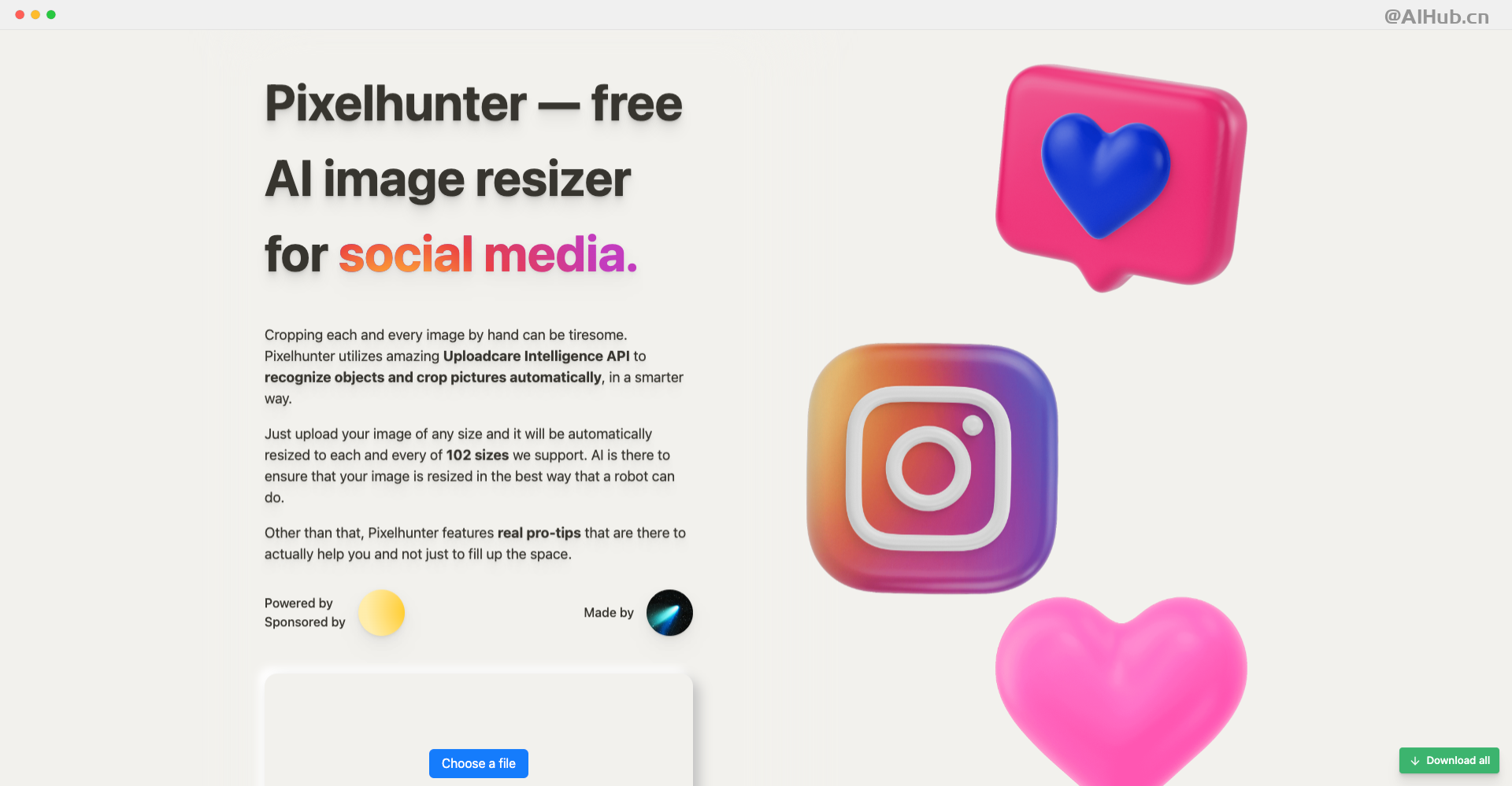 Pixelhunter:在线AI图像缩放器