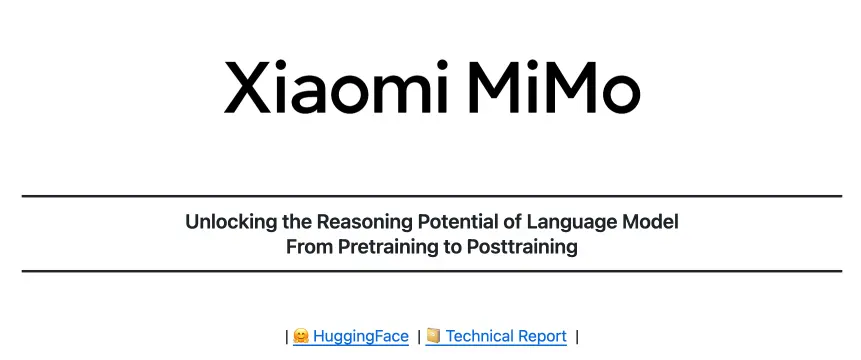 Xiaomi MiMo:小米推出的首个开源推理模型