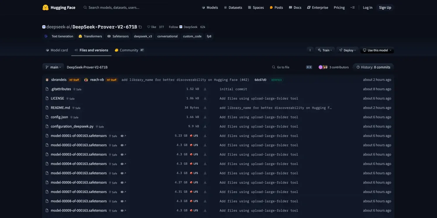 DeepSeek-Prover-V2:DeepSeek最新开源的数学定理证明模型,参数量高达6710亿