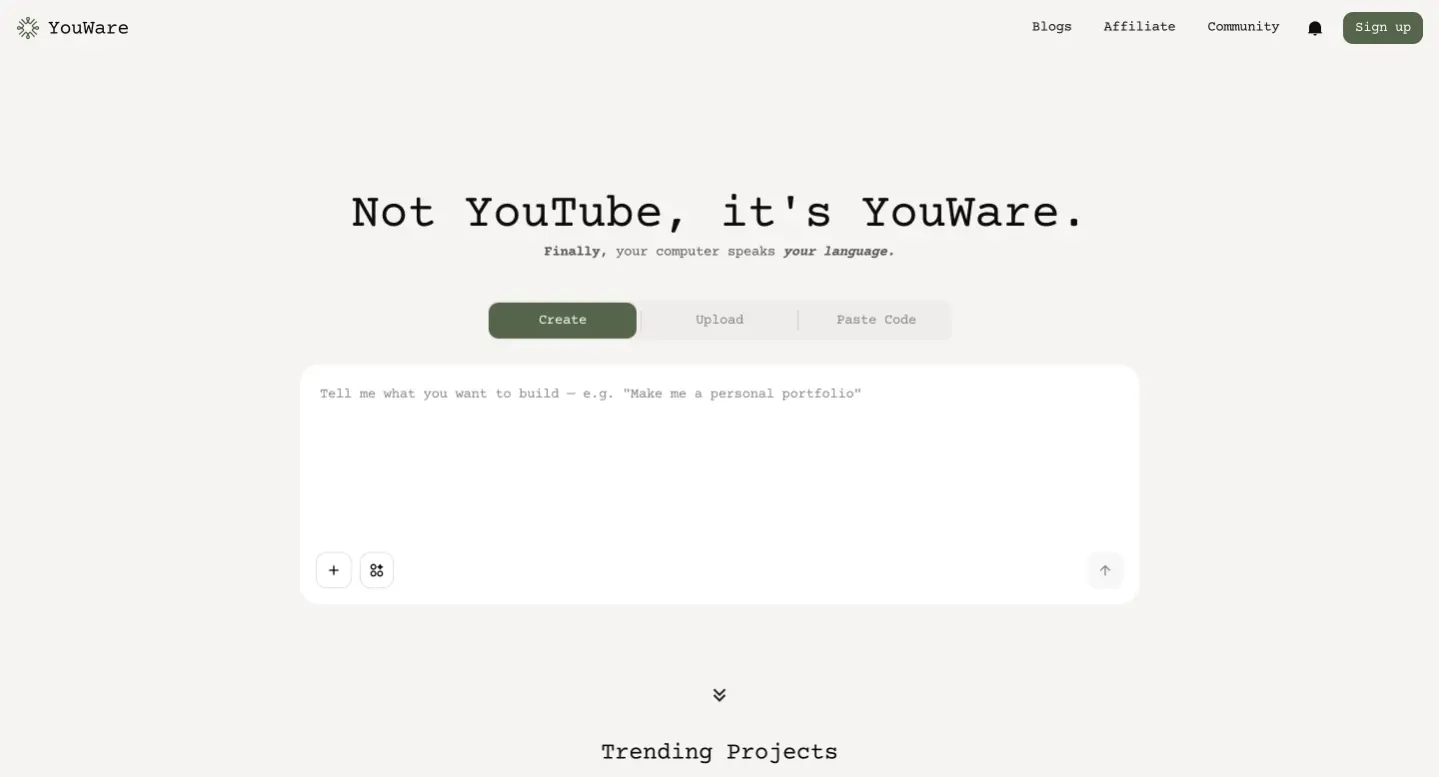 YouWare - 聚焦于 AI 编程创作的社区型平台