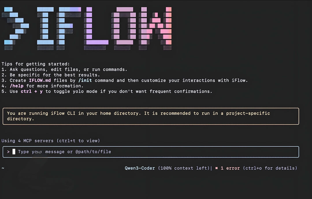 iFlow CLI - 心流团队推出的运行在终端中的 AI 智能体