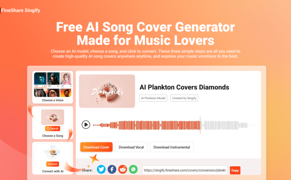 FineShare Singify-免费在线AI歌曲生成器