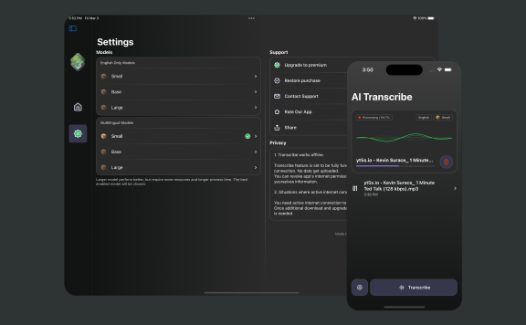 AI 转写 - 离线语音转文字