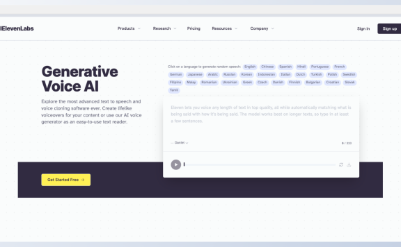 ElevenLabs推AI工具“AI Dubbing”,可将语音翻译成20多种语言