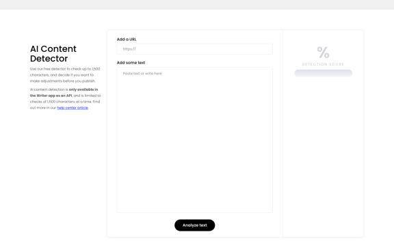 AI Content Detector-Writer推出的AI内容检测工具