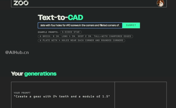 TEXT-TO-CAD:文本生成 CAD在线AI工具