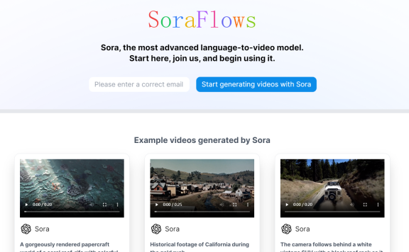 SoraFlows - 开源的文本生成视频模型工具