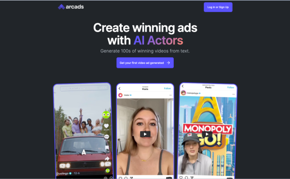 Arcads-AI驱动的视频广告制作平台