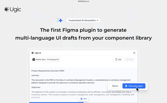 Ugic：即时设计推出的AI界面设计插件