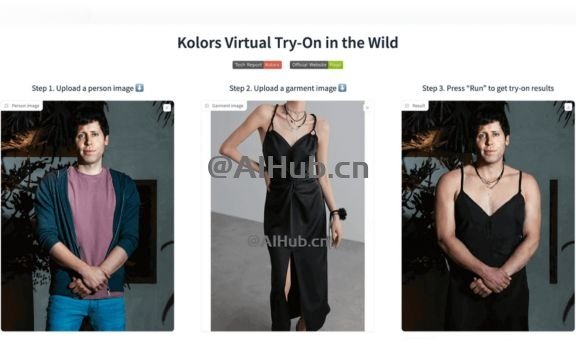 Kolors Virtual Try-On：快手可图推出的AI虚拟换衣项目