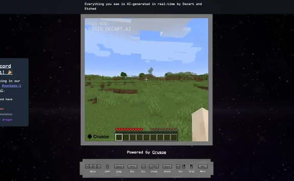 Oasis - 全球首款实时生成AI游戏,免费开源,直接在线体验