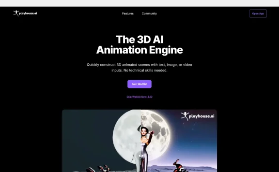 Playhouse.ai：AI  3D 动画工具，帮你轻松创建 3D 动画内容