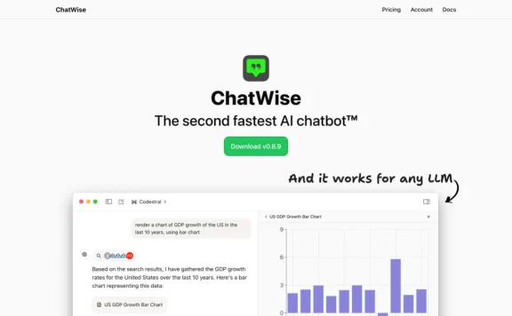 ChatWise - 本地AI对话客户端,支持DeepSeek等多种大语言模型