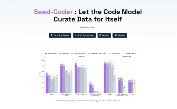 Seed-Coder：字节跳动最新推出的开源代码模型